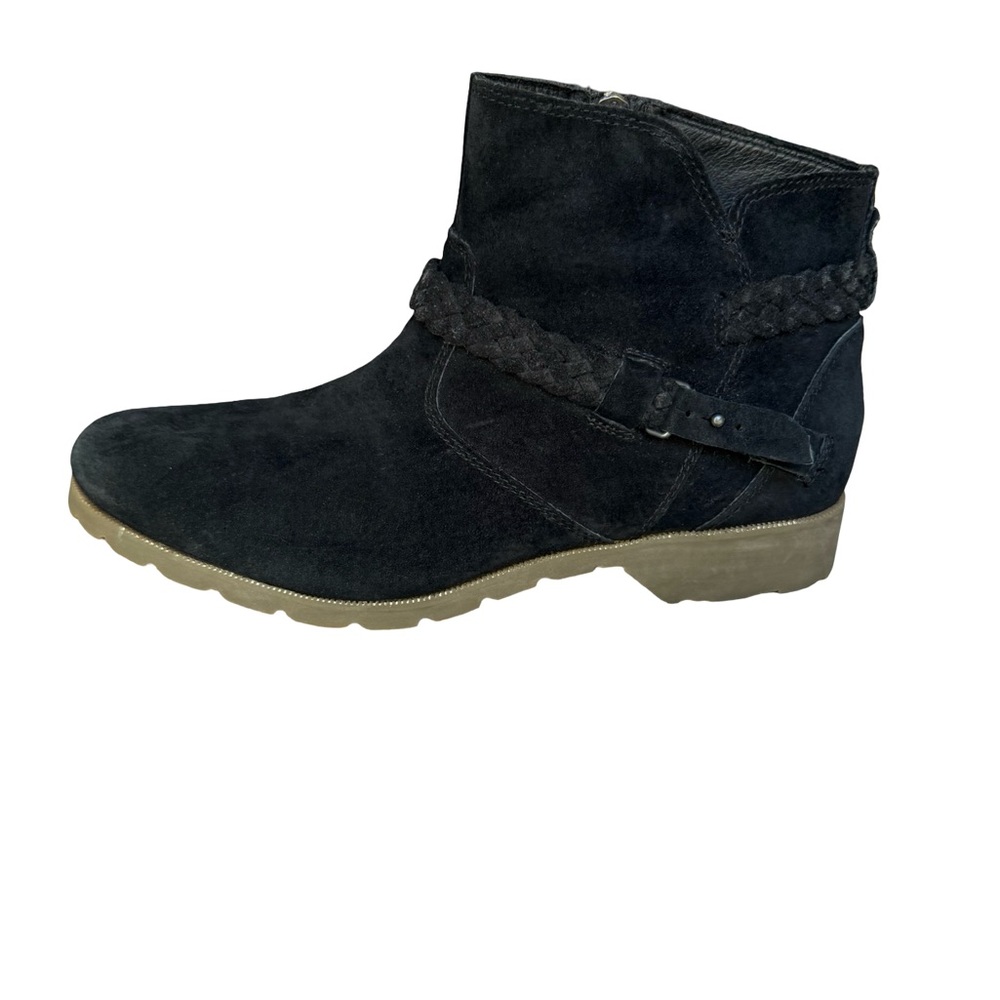 NWOB Teva Women’s Delavina Black Suede Ankle Boots Size 11 - Picture 2 of 10